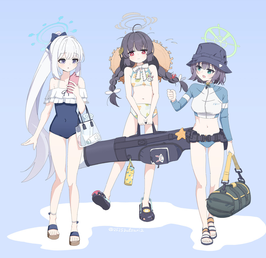 블루아카) 레빗소대 수영복 랜덤짤 13 (단체샷 모음)_25.jpg