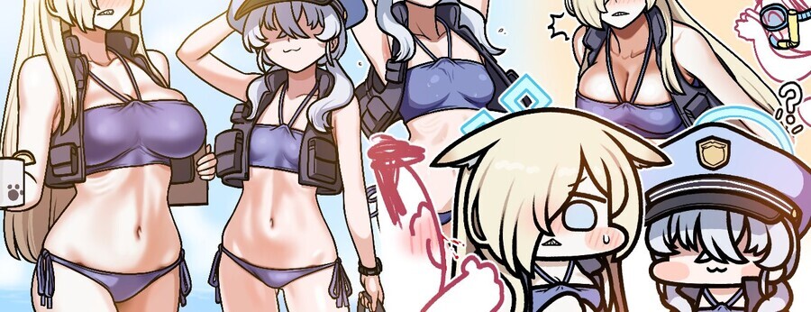 블루아카) 레빗소대 수영복 랜덤짤 16_27.jpg