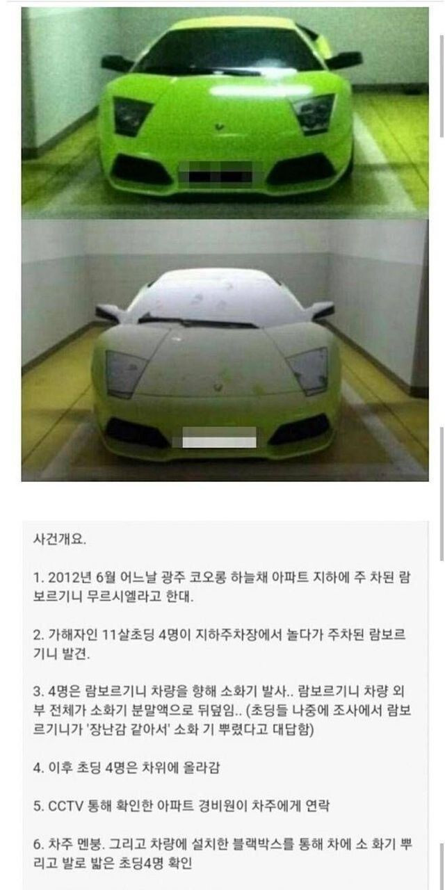 초딩 람보르기니 파손 레전드 사건 후기_1.jpg