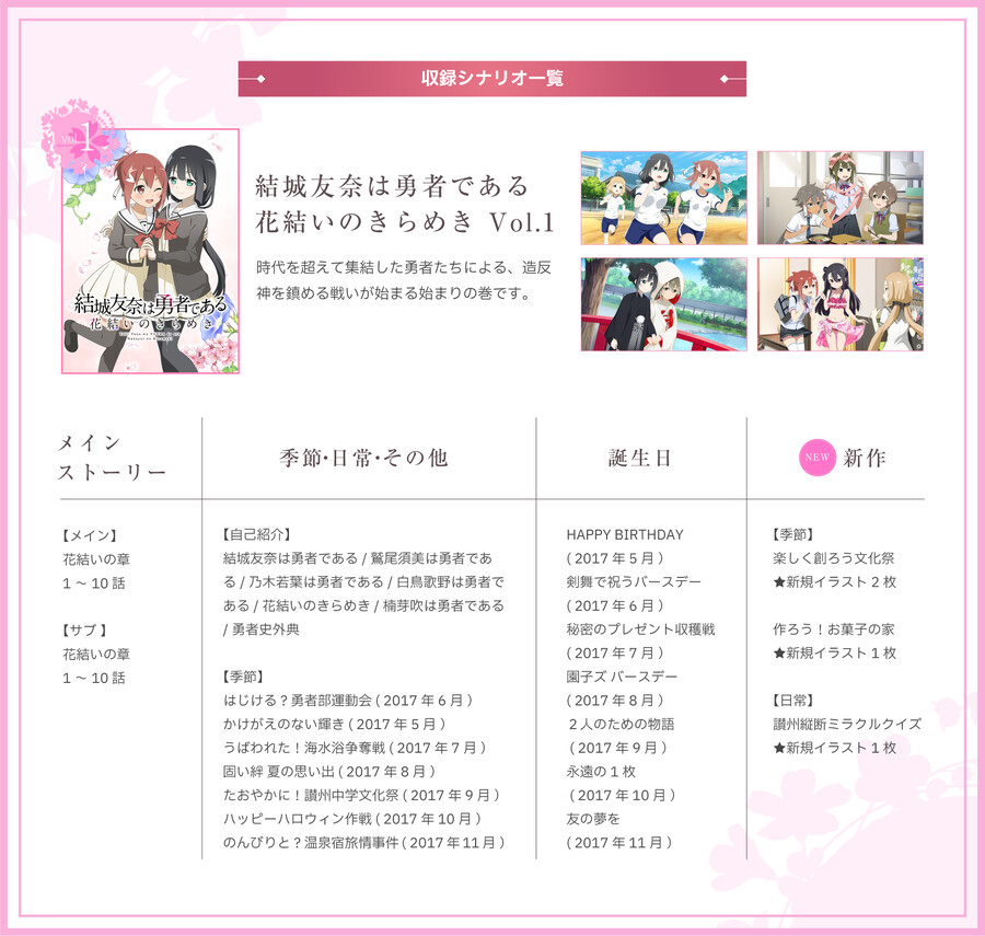 유우키 유우나는 용사다: 꽃매듭의 반짝임 CM, 발매일 결정_2.png