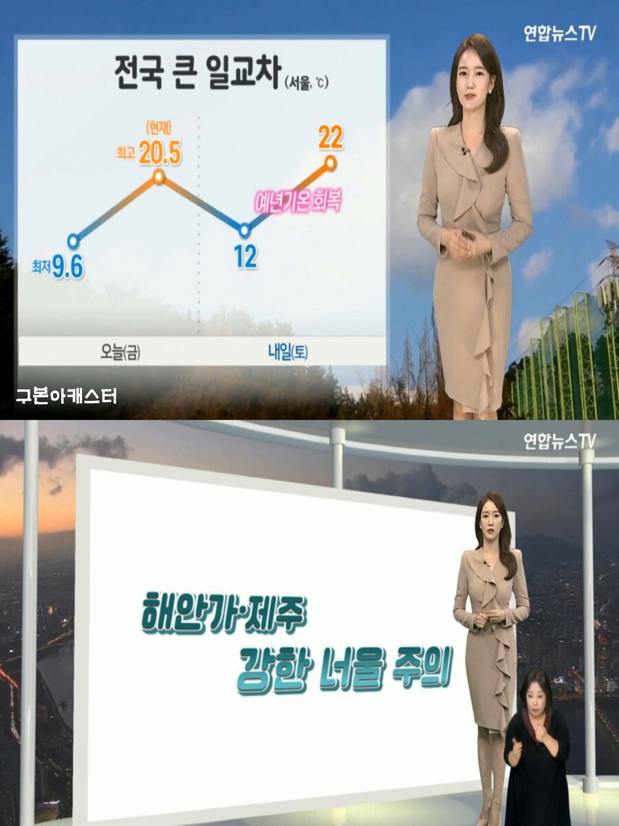 내일, 큰 일교차(구름 많다다 흐려짐. 한글날 연휴, 완연한 가을 날씨)_3.jpg