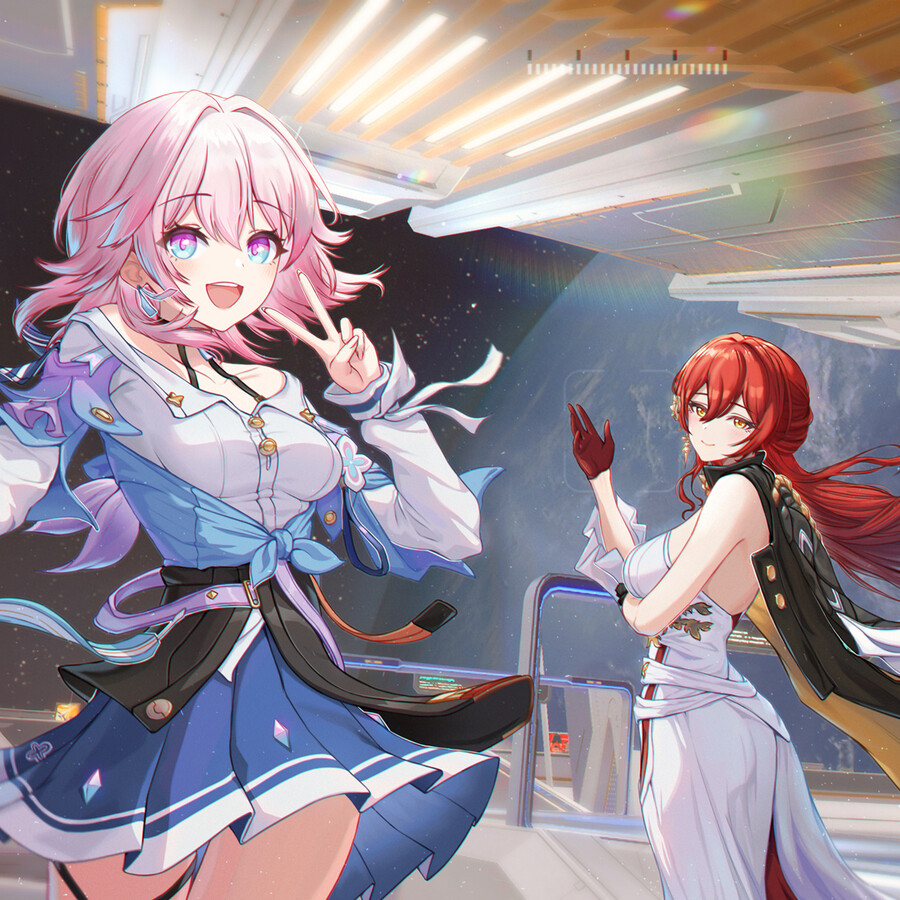 스타레일) 삼칠이랑 히메코 일러스트_1.jpg