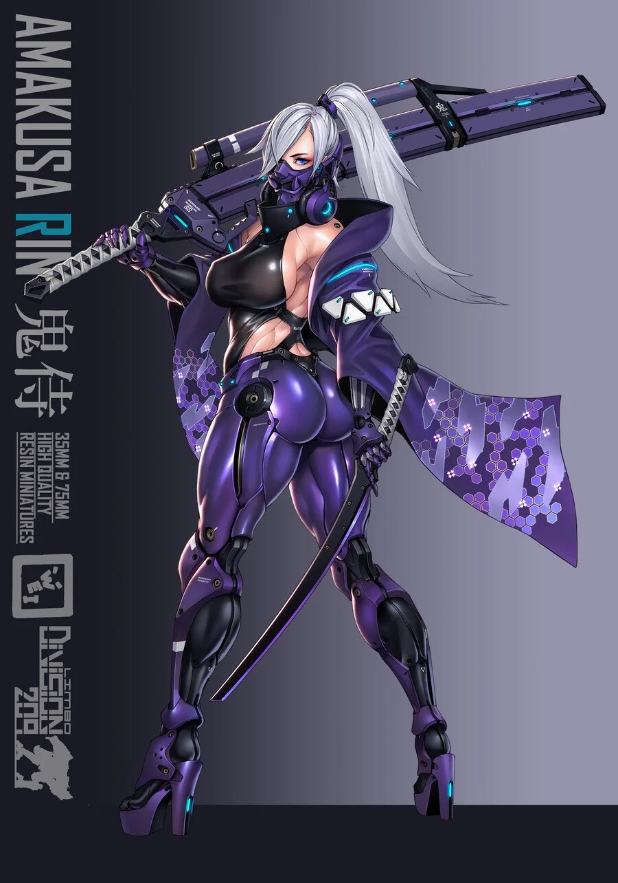 [도색완성] 림보디비전209 오니워리어 아마쿠사 린 75mm_1.jpg