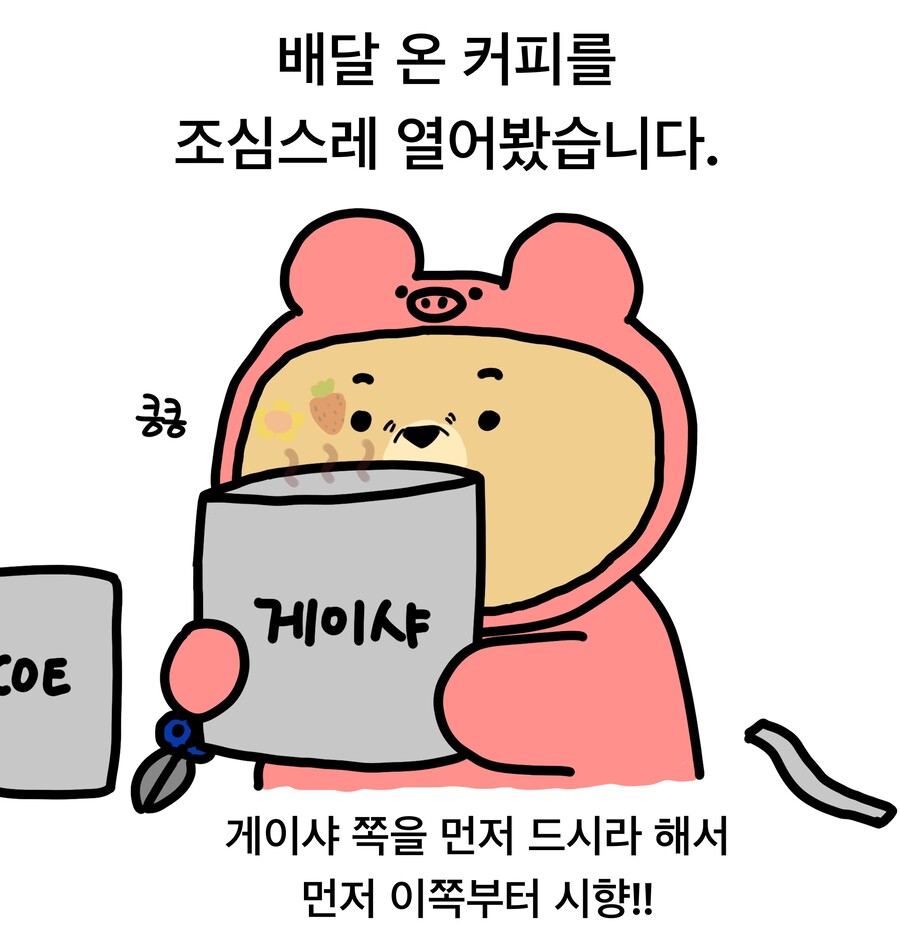 나눔원두 후기) 게이샤 에스메랄다 풀시티 후기 만화를 그렷어요_1.jpg