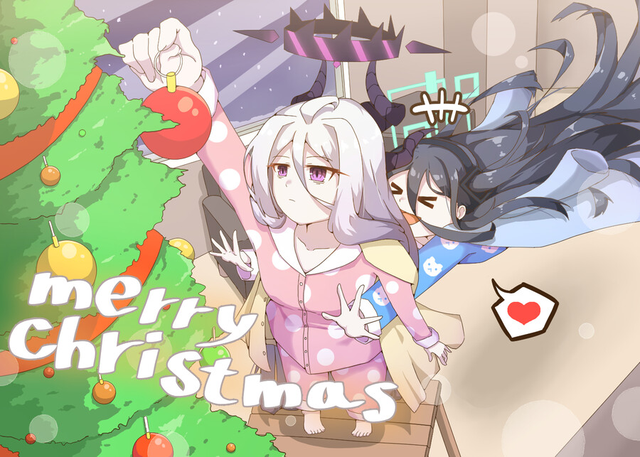 블루아카)친구가 그린 히나와 아리스의 크리스마스_1.jpg