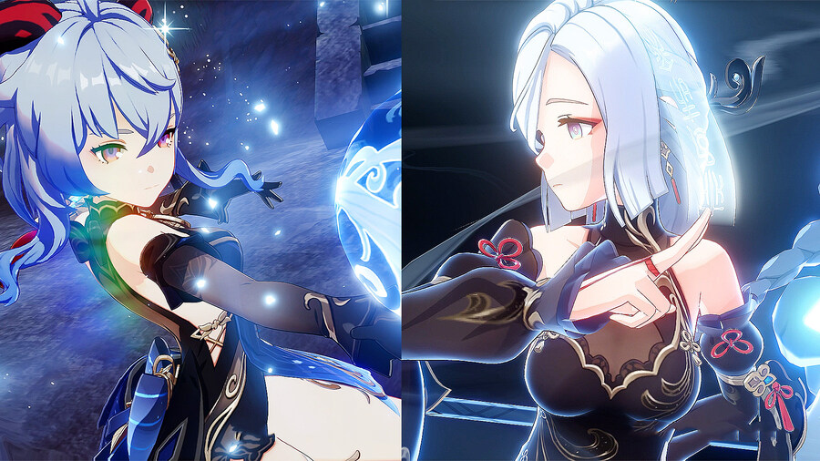 [원신] 『감우』 스킨 흑옥에 핀꽃 『신학』 스킨 차가운 꽃 이슬 인게임 모션_1.jpg