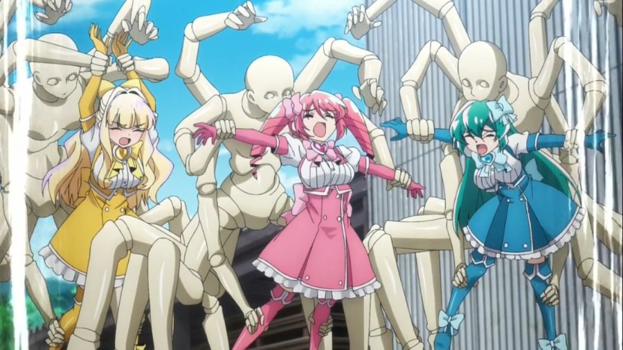 [마법소녀를동경해서]트레스 마지아를 보고 반가워하는 주인공_1.jpg