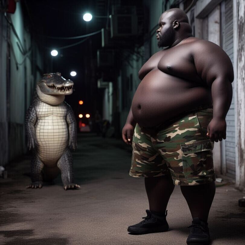 Ai로 그린 악어와 흑인과 피자 그림들 .jpg_9.jpg