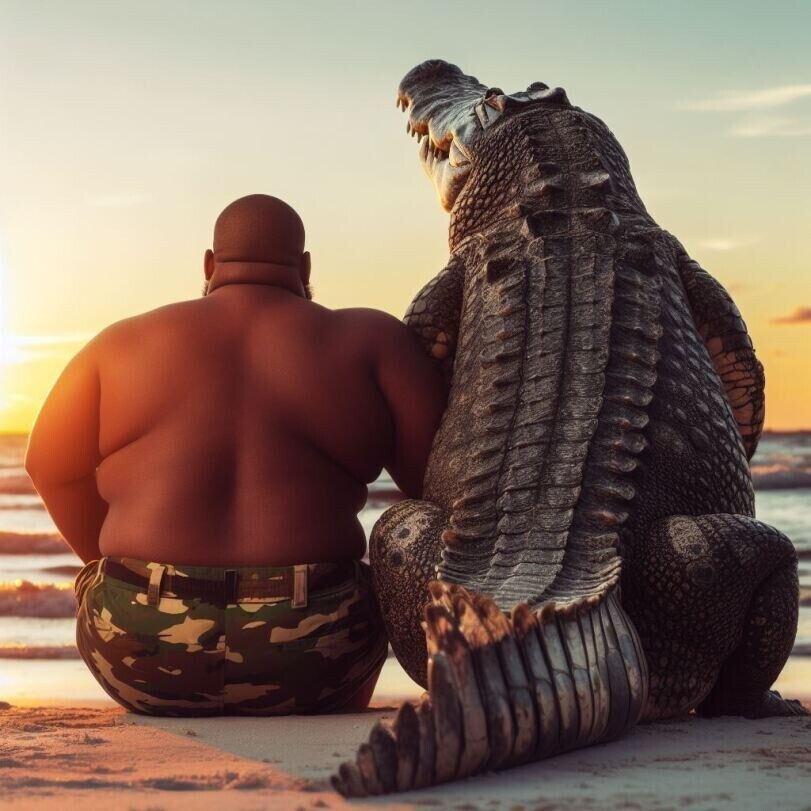 Ai로 그린 악어와 흑인과 피자 그림들 .jpg_11.jpg