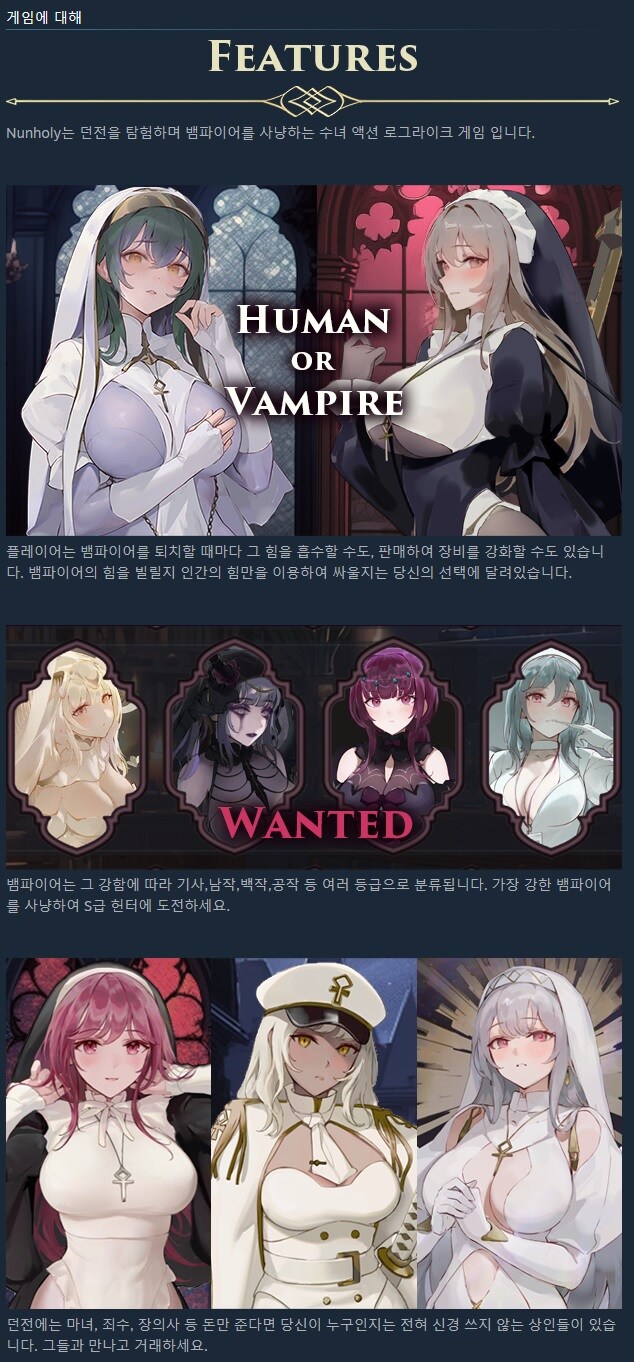 수녀 액션 로그라이크 "넌홀리" 스팀 상점 등록_3.jpg