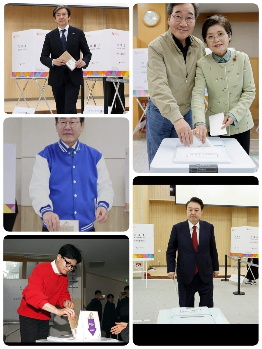 사전투표)투표장에 정치 지도자들 부부동반 투표는 전통이지_1.jpg