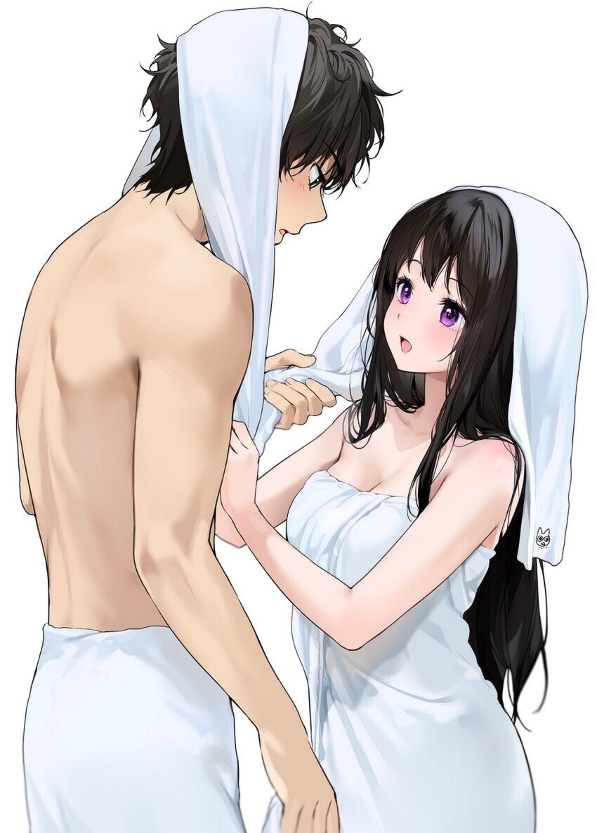 [빙과] 욕조에서 순수하게 놀고있는 에루와 호타로_3.jpg