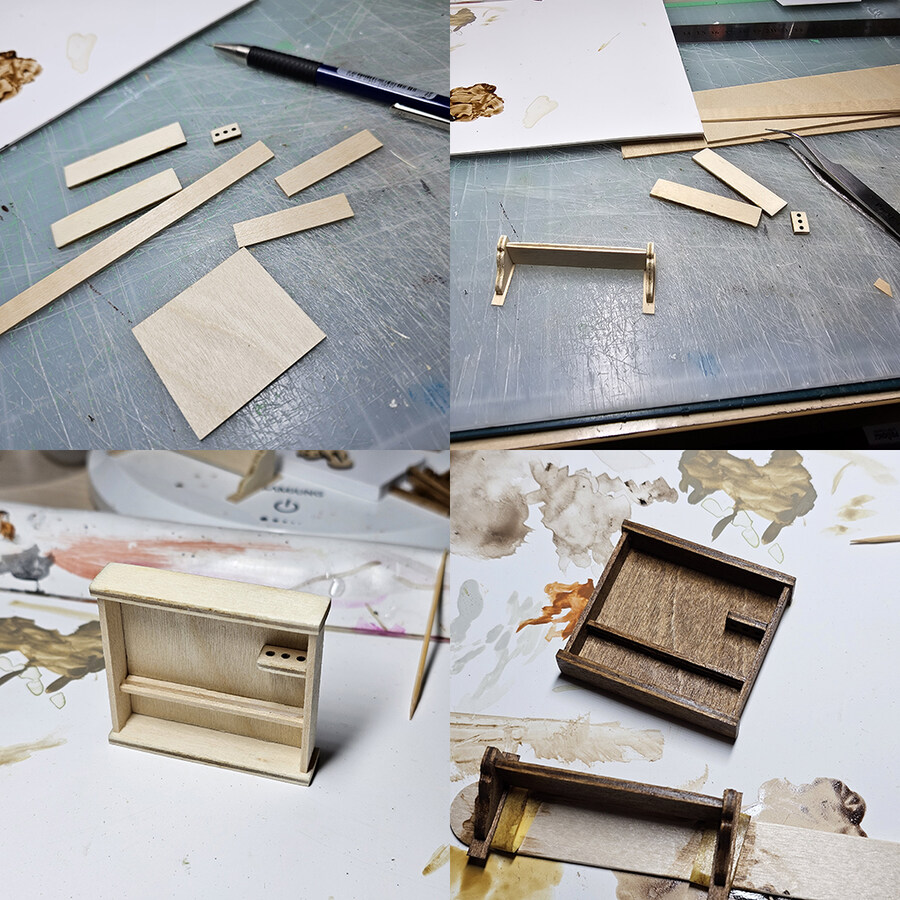 지브리의 '귀를 기울이면' 바이올린 공방 미니어처_10.jpg