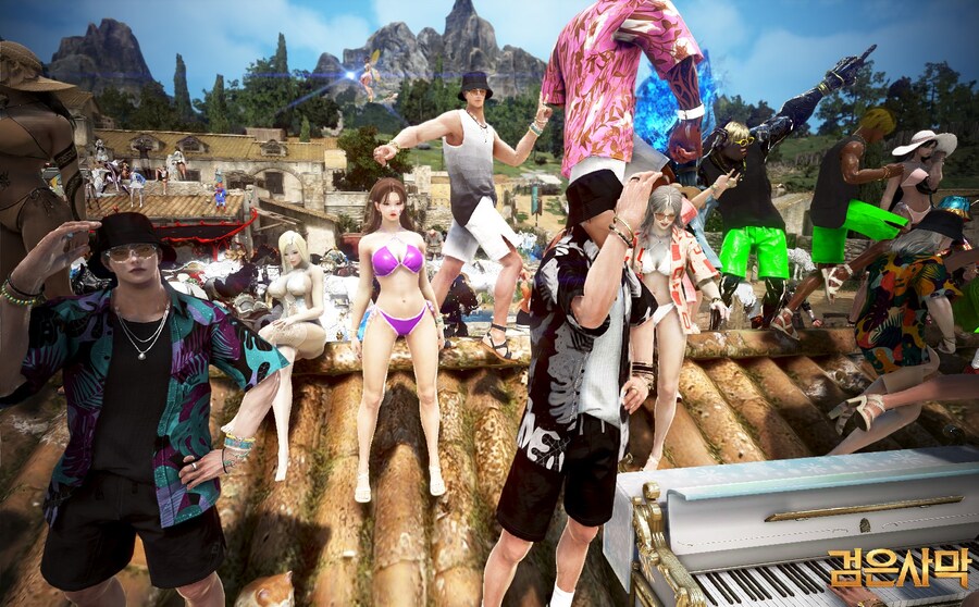 [검은사막] 비키니 & 춤모션 출시후 벨리아 지붕위 상황.jpg_4.jpg