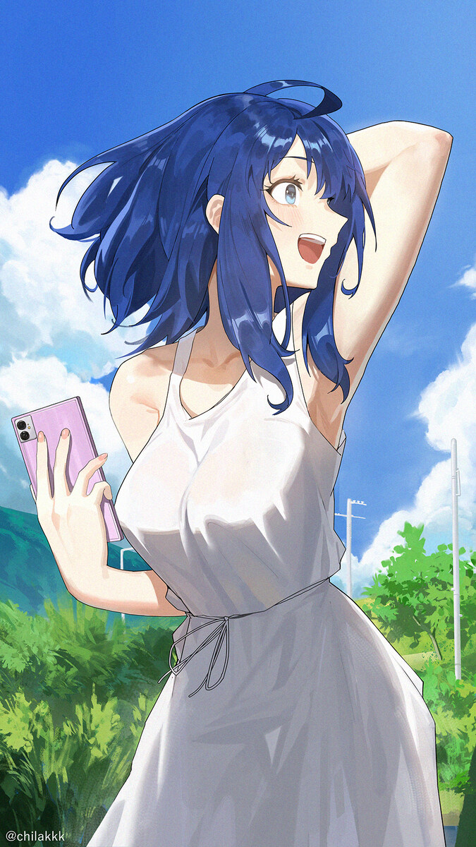 패배히로인) 뱃살이 좀 있다는 파란머리 여캐_2.jpg