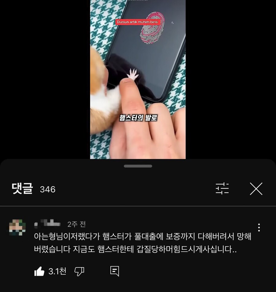 햄스터 발로 지문인식 설정한 사람의 최후_1.jpg