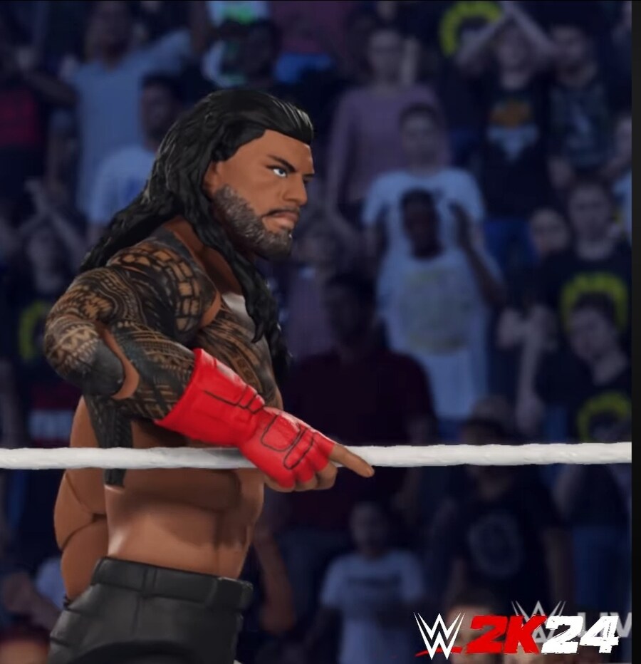 WWE 2K24 공식 인스타그램에 공개된 로만 레인즈 마이팩션 신규카드 피규어_3.jpg