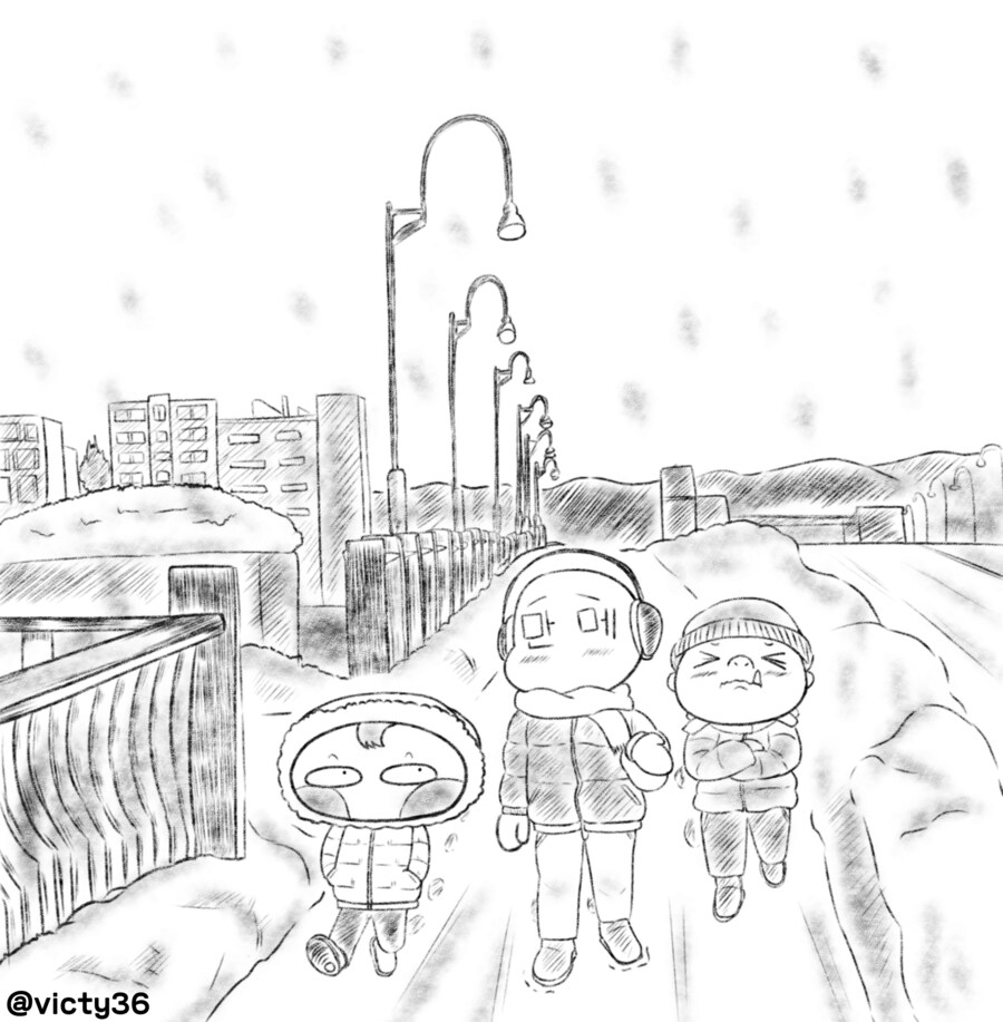 (일러스트) 한겨울 산책하는 3작가님들_2.png