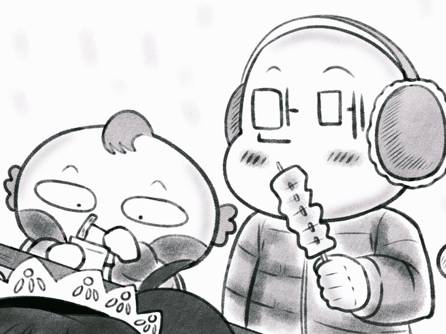 (일러스트) 한겨울 산책하는 3작가님들 #2 (With 포티아)_1.png