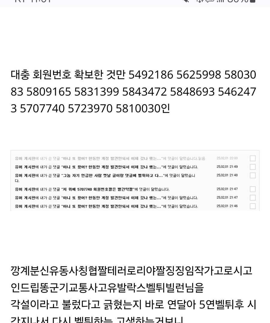 우리 ^닉사칭로리콘혐짤테러작가고로시어쩌고^가 많이 긁혔구나..._2.jpg