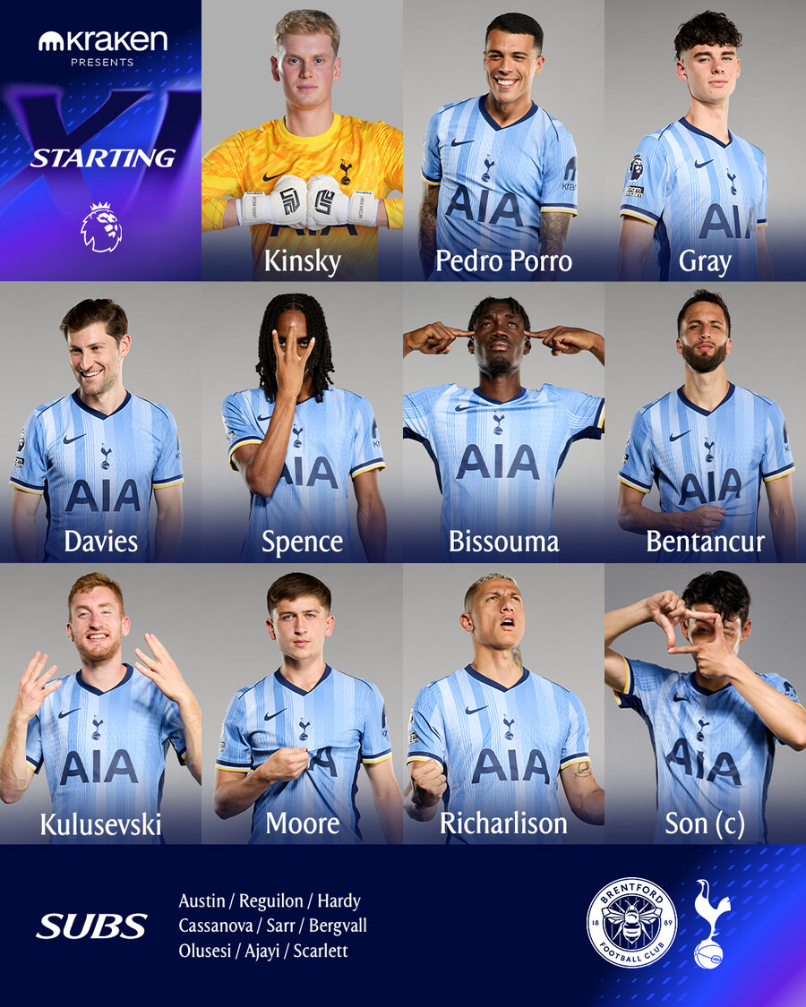 [EPL] ‘손흥민 출격’ 토트넘, 브렌트퍼드전 선발 공개... 김지수 명단 제외_2.jpg
