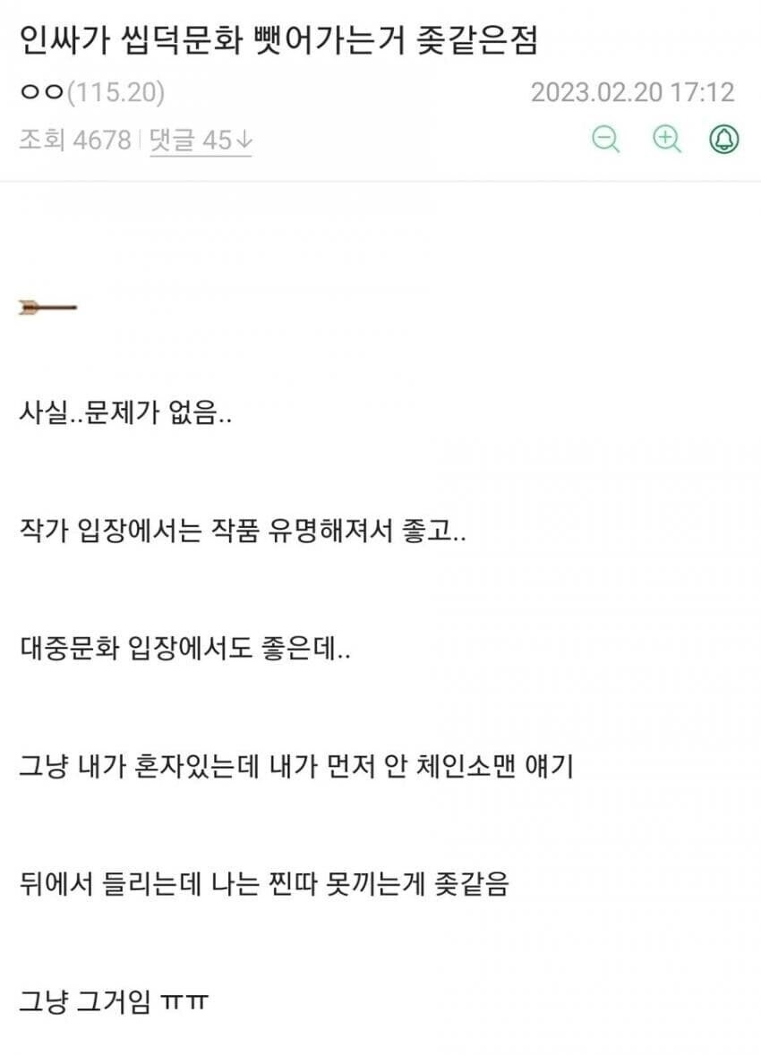 인싸가 씹덕문화 뺏어가는게 싫은 이유_1.jpg