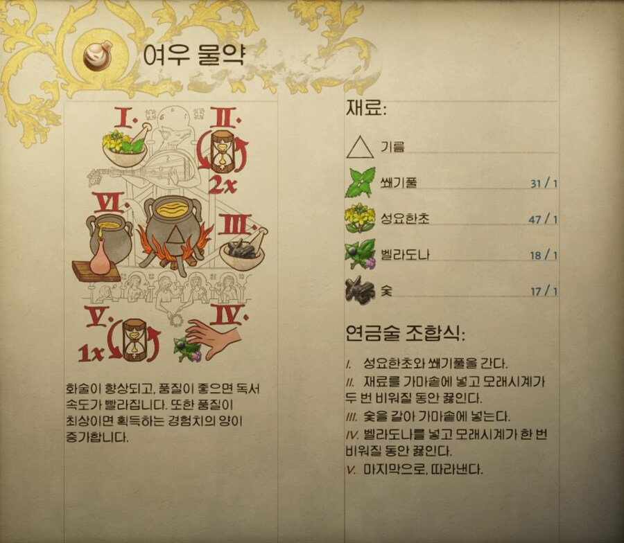 (킹덤컴2) 연금술 레시피 및 공략_13.jpg