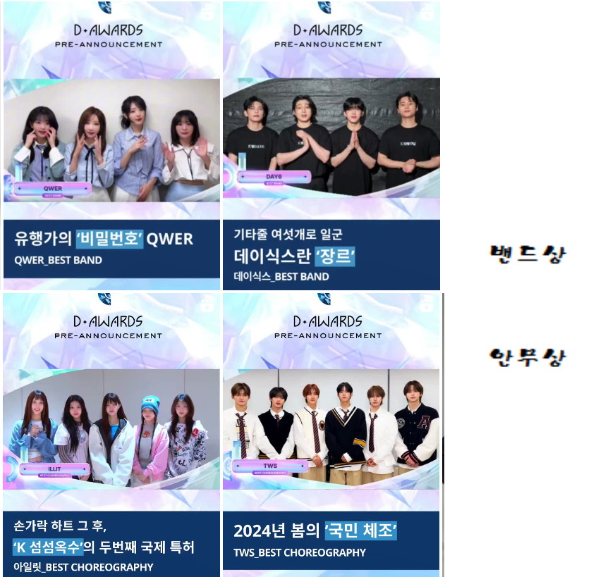 제1회 디 어워즈 사전 발표 수상 4개팀(스포츠동아 및 채널A 시상식)_1.jpg