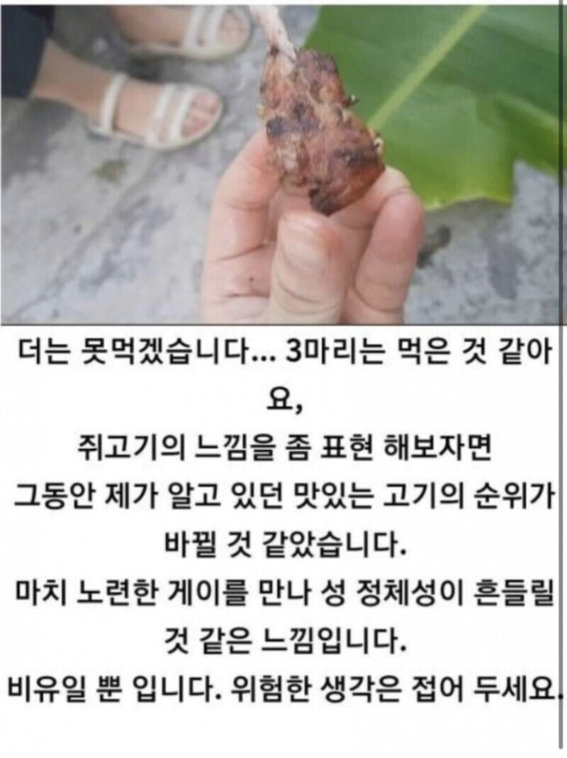쥐고기 먹은 후기_1.png