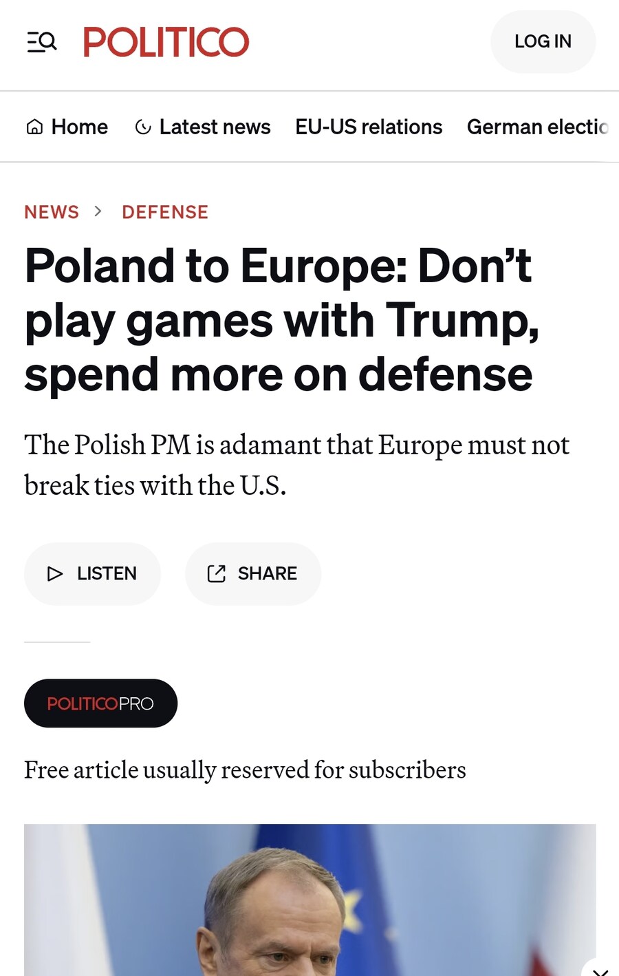 폴란드 " 서유럽은 꾀 부리지 말고 국방비나 더 써라 "_1.jpg