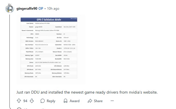 5080 실제 성능이 낮다는 레딧글에 달린 댓글들_7.png
