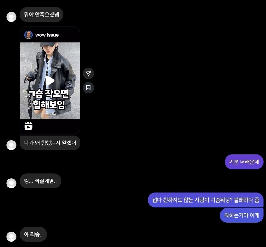 너 가슴 작아서 패션 힙 해보임ㅋㅋㅋㅋ_1.jpg