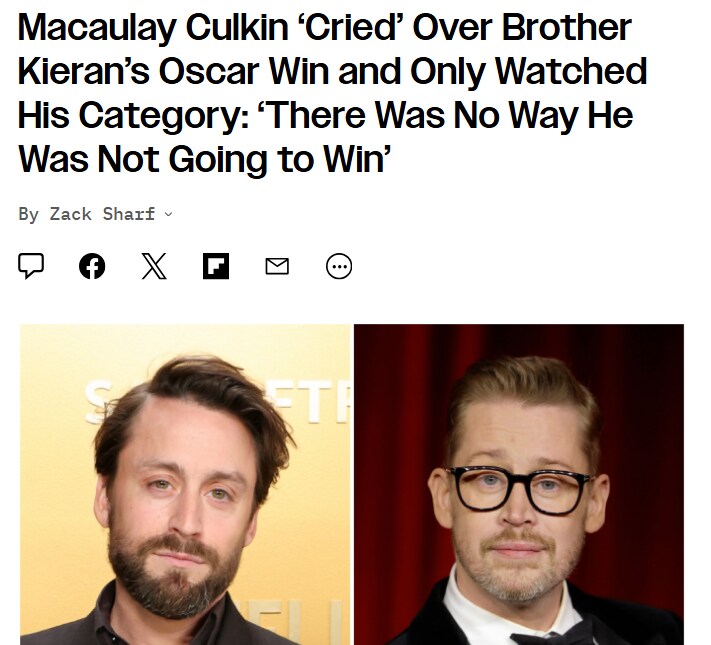 맥컬리 컬킨, 동생의 오스카 수상에 눈물_1.png