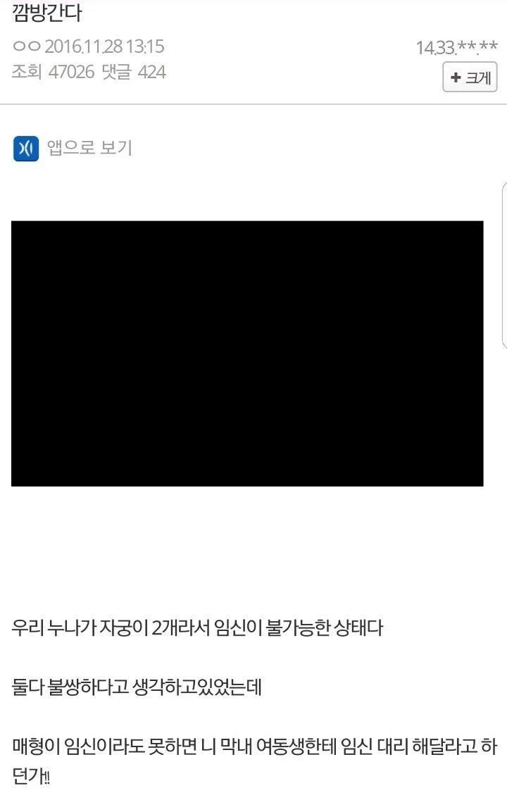 매형이 여동생한테 임신 대리 부탁해서 감방간 디시인_1.webp