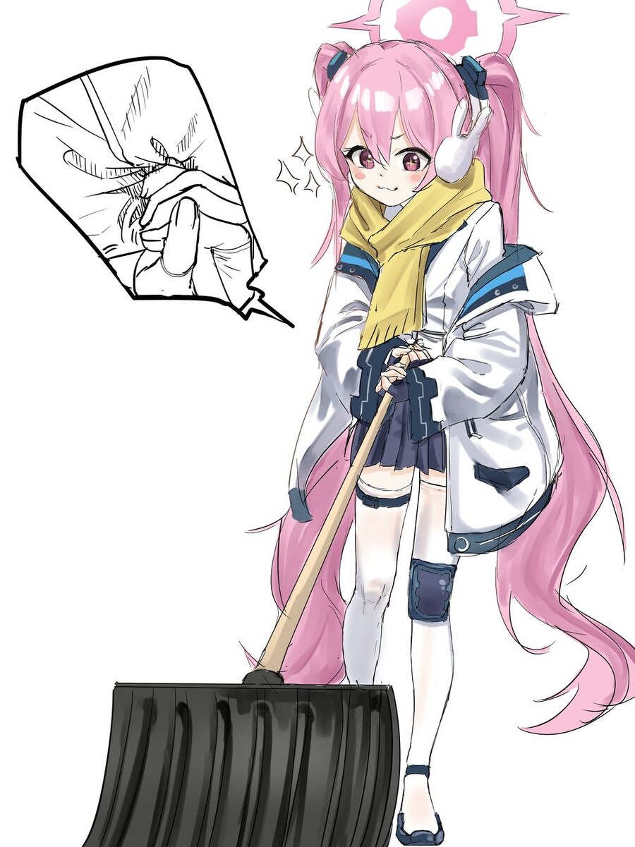 블루아카) 제설 하는 코유키.jpg_1.jpg