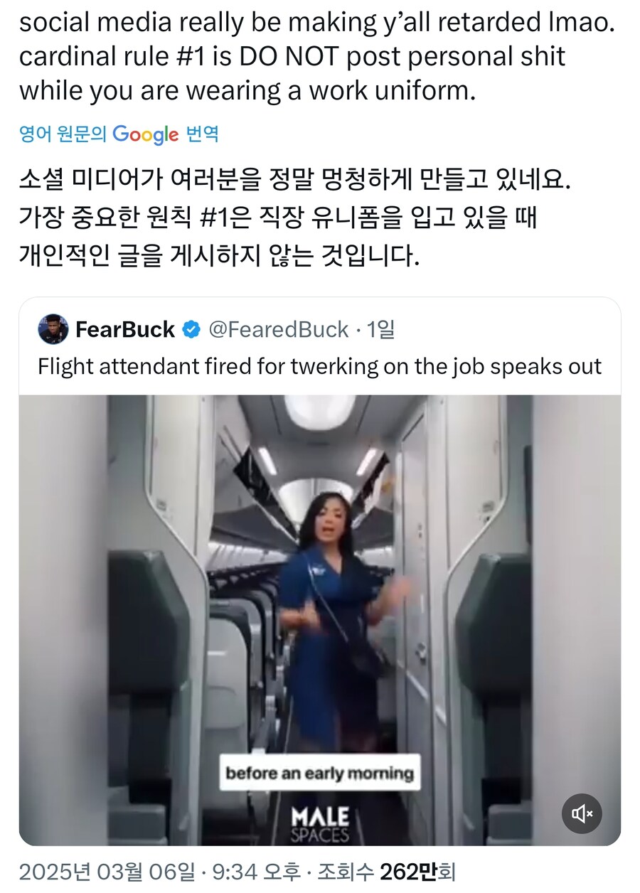 비행기에서 트워킹하고 짤린 스튜어디스_1.jpg