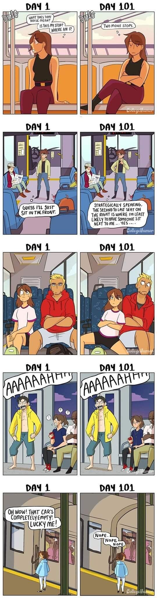 대중교통 출퇴근 뉴비와 숙련자.jpg_1.jpg