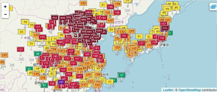 한반도 고기압으로 미세먼지가 폭증했다던 최근 중국_2.jpg