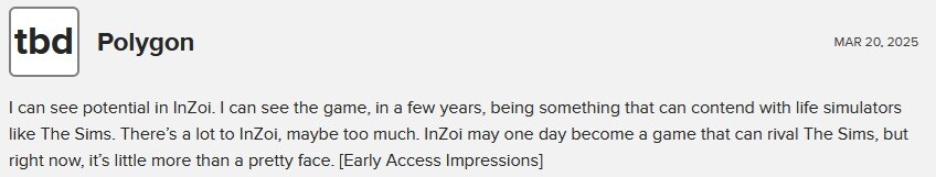 인조이(inZOI) - 메타크리틱 등재 얼리 액세스 리뷰 & 소감_9.jpg
