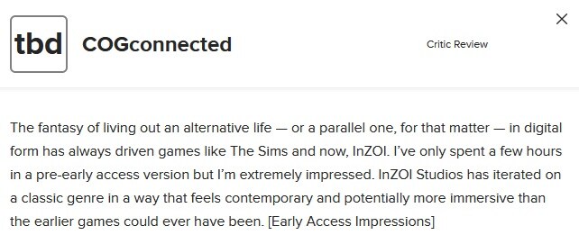 인조이(inZOI) - 메타크리틱 등재 얼리 액세스 리뷰 & 소감_12.jpg
