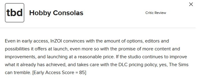 인조이(inZOI) - 메타크리틱 등재 얼리 액세스 리뷰 & 소감_18.jpg