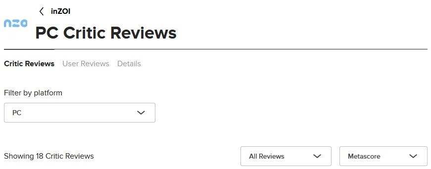 인조이(inZOI) - 메타크리틱 등재 얼리 액세스 리뷰 & 소감_1.jpg