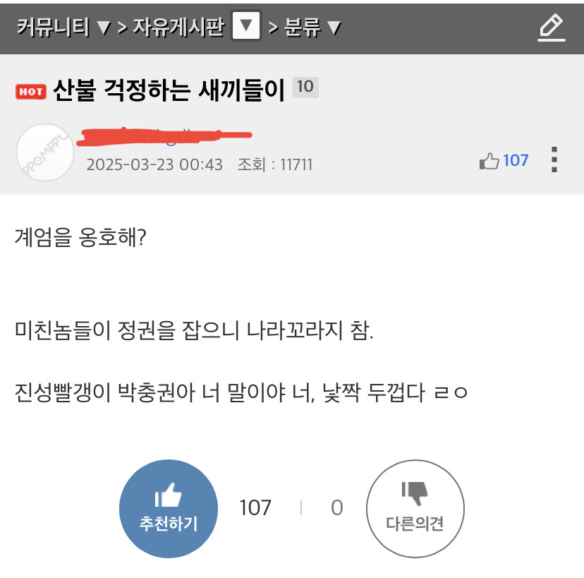 산불을 이때다 싶어서 정치로 엮는 사람들(feat. 뽐뿌)_1.jpg