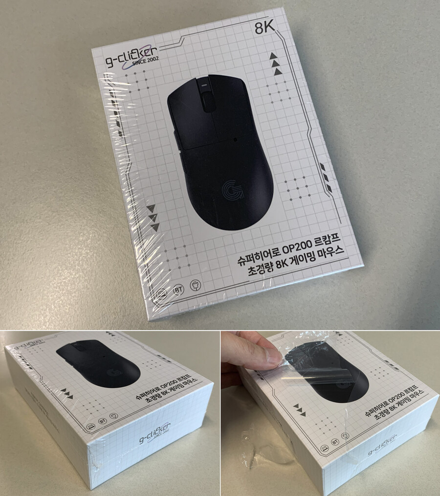 지클릭커 슈퍼히어로 OP200 르캄프2 초경량 듀얼 8K 무선 게이밍 마우스_4.jpg