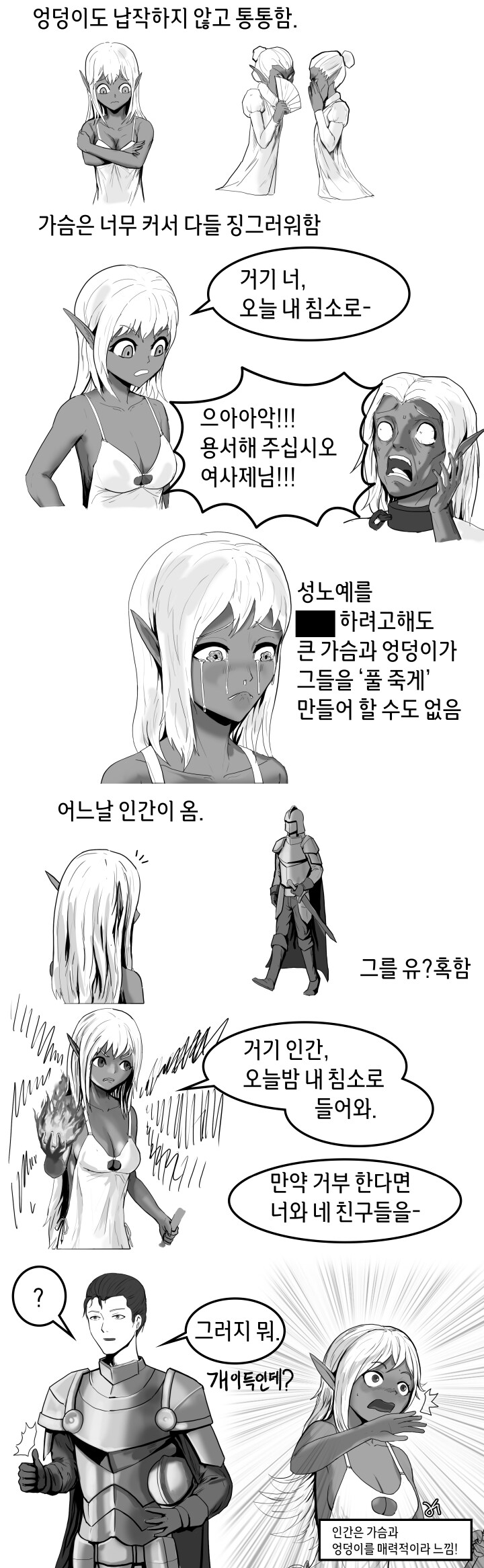 TRPG) 매우 뚱뚱한 다크엘프 여사제 manhwa_4.png