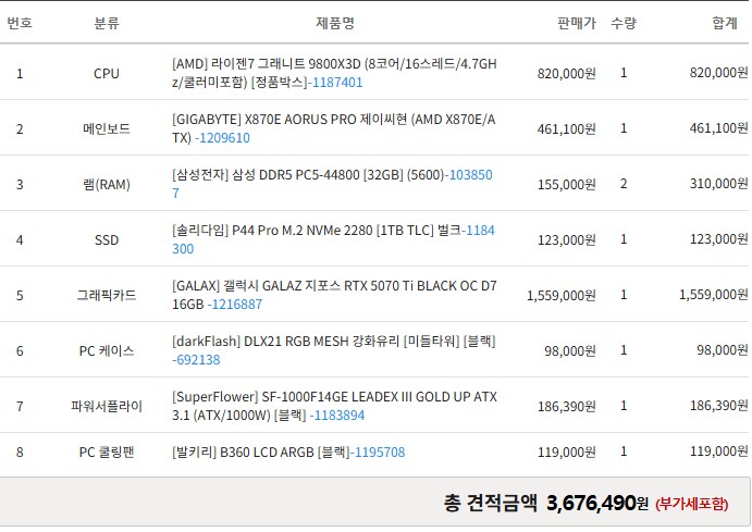 2070S 듀얼오리 사용할 본체 구매 견적_1.png