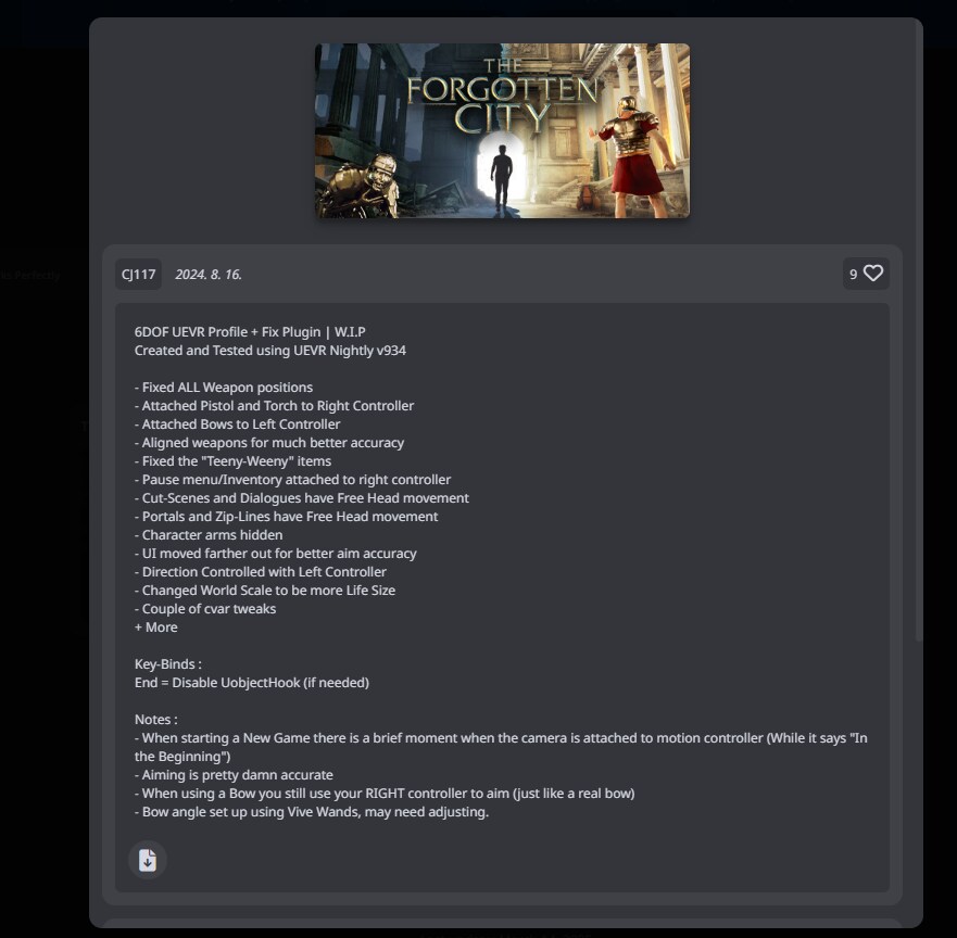 [UEVR] 더 포가튼 시티 VR로 플레이 - 메타퀘스트3 - 호환 A급_12.png