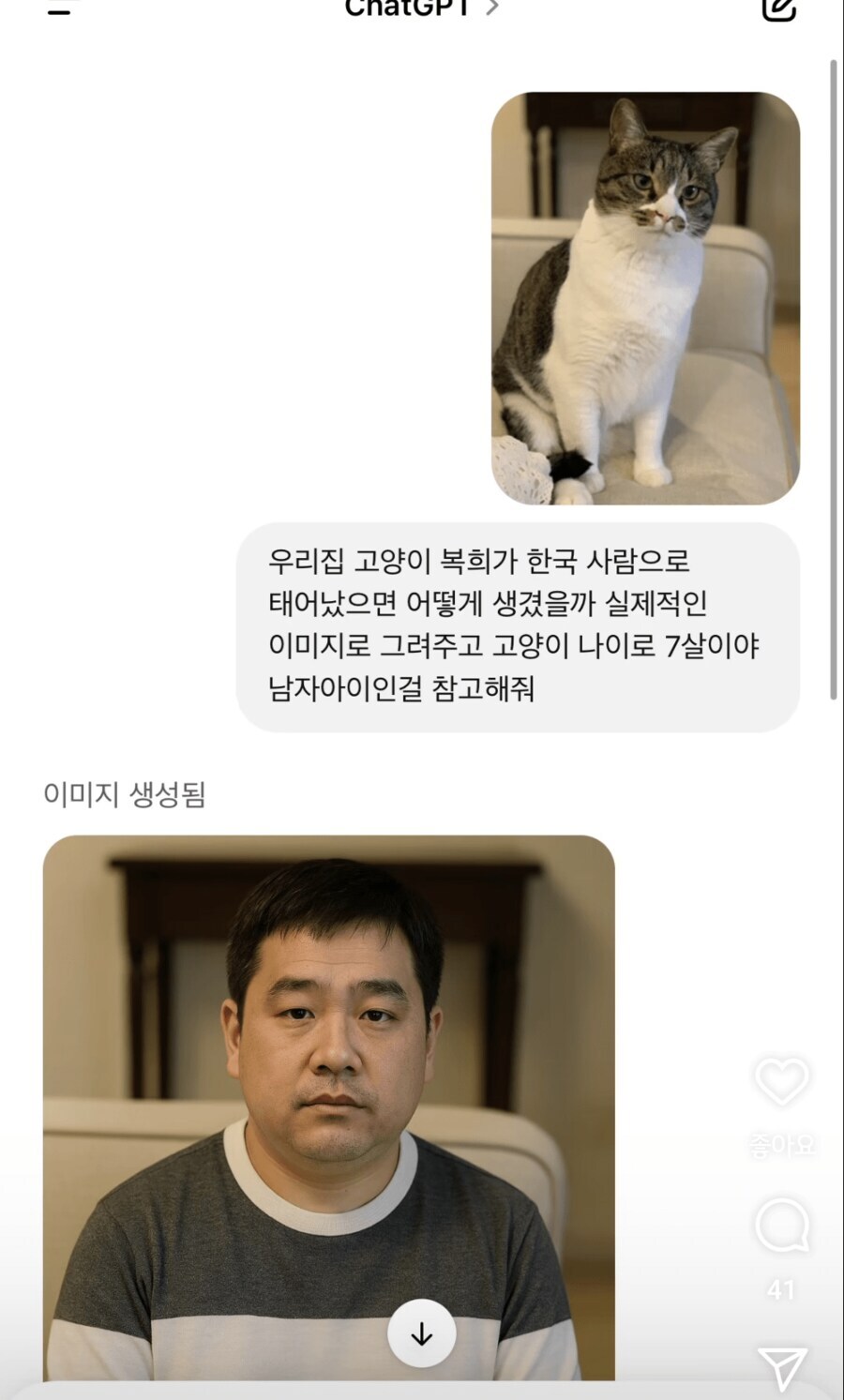 우리집 고양이가 한국 사람일 때의 모습을 그려줘_1.jpg