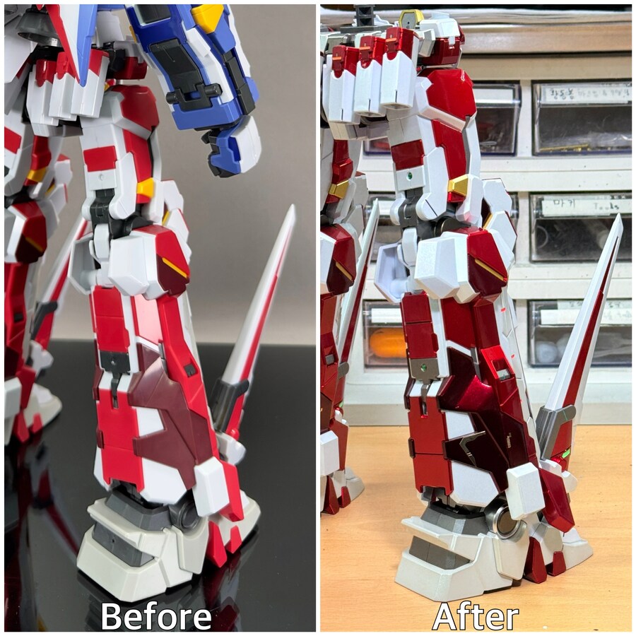 SMP 반프레이오스 하반신(AR-3 파워드) 완성 (도색 작업 중)_3.jpg