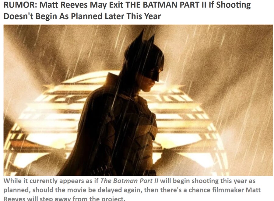루머)맷 리브스, 연내 촬영 지연 시 더배트맨2 하차 가능성_1.png